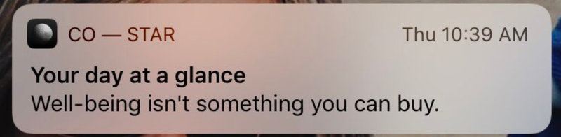 Illustration for article titled Why Are Co-Star's Daily Notifications So Rude?